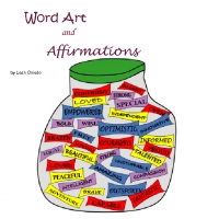 word art book, affirmations book